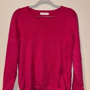 MIUK Women's Vibrant V-Neck Cashmere Sweater size S